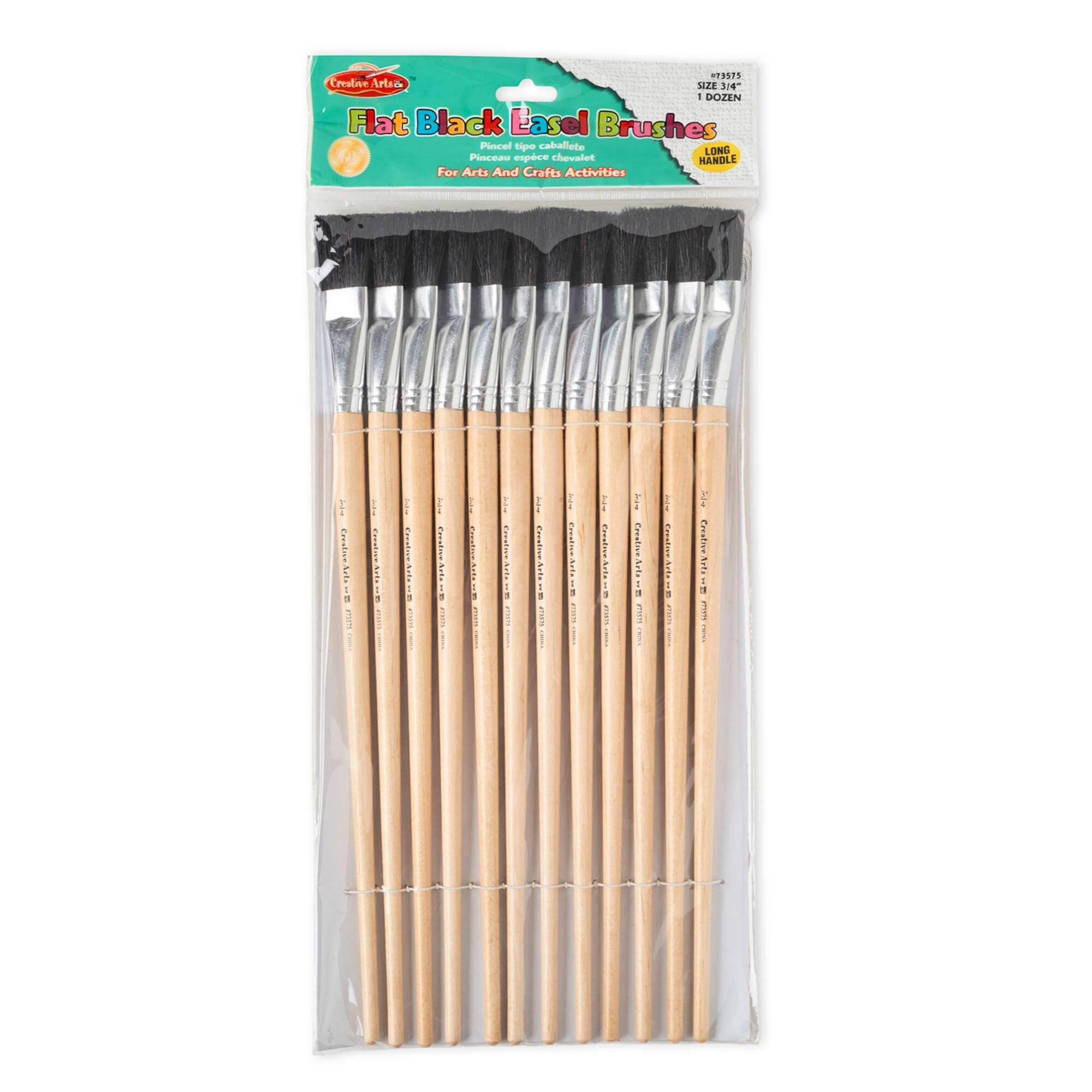 Creative Arts 2 Pack Flat Easel Brushes